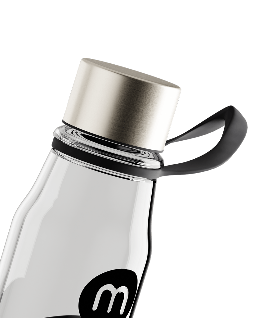 Glass 550ml Water Bottle