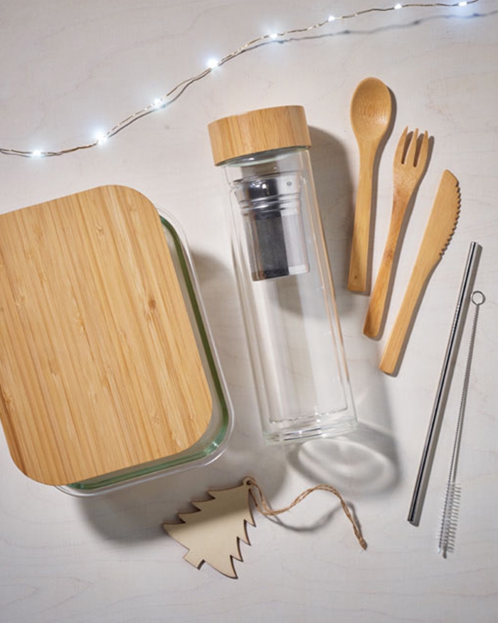 Glass 800 ml Lunchbox Bamboo Lid