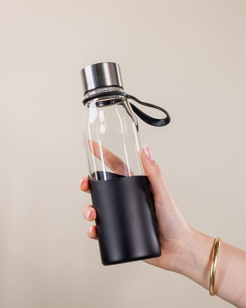 Glass 550ml Water Bottle