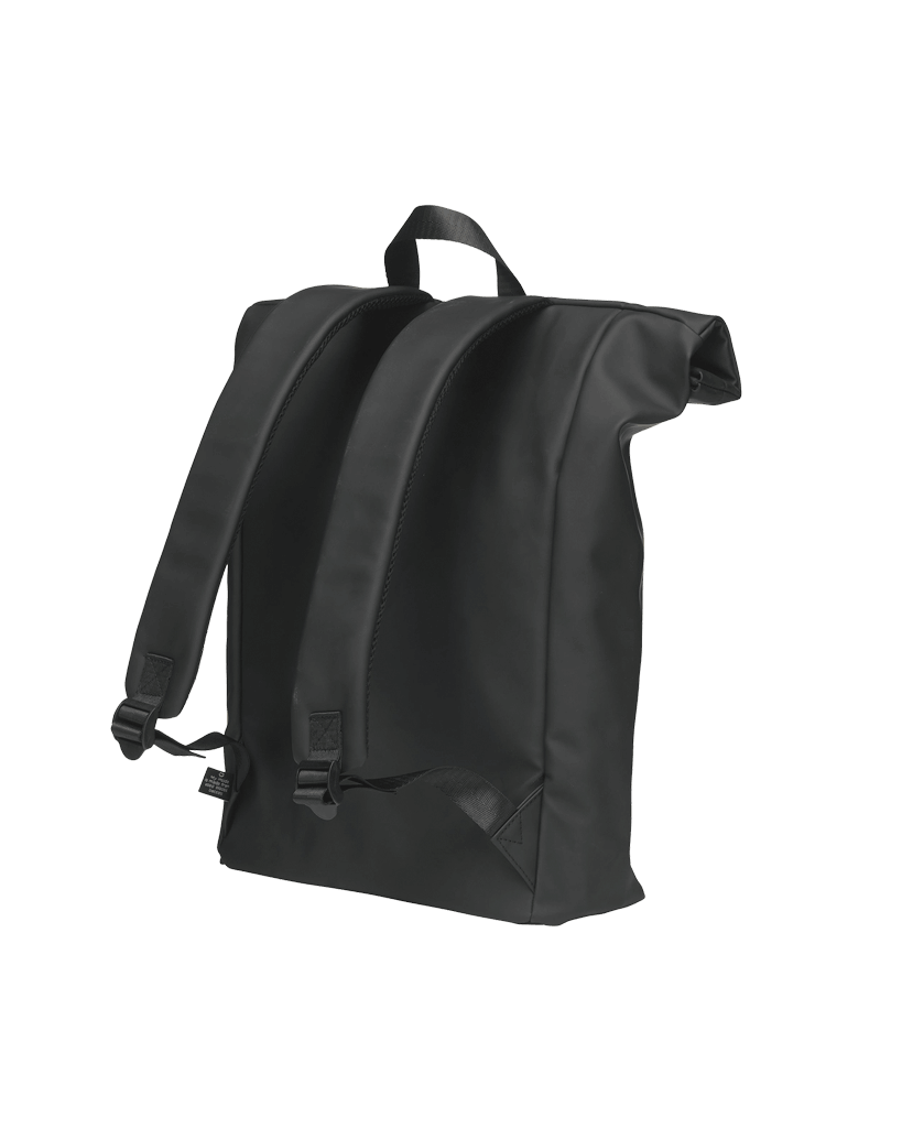 Vegan Leather Rolltop Backpack