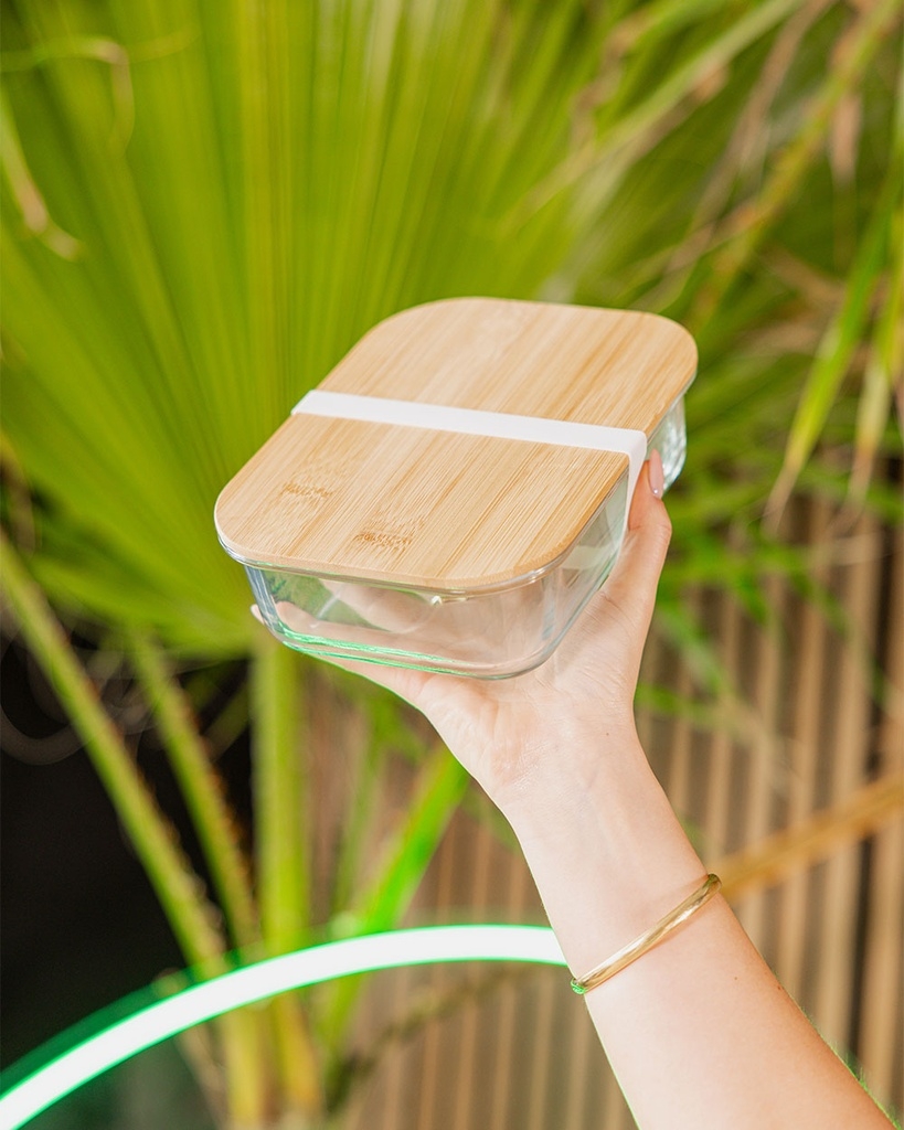 Glass Bamboo Lunchbox 