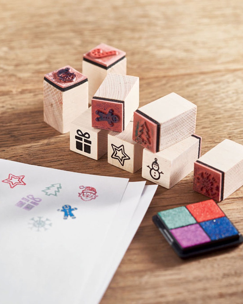 Wooden Christmas Stamps