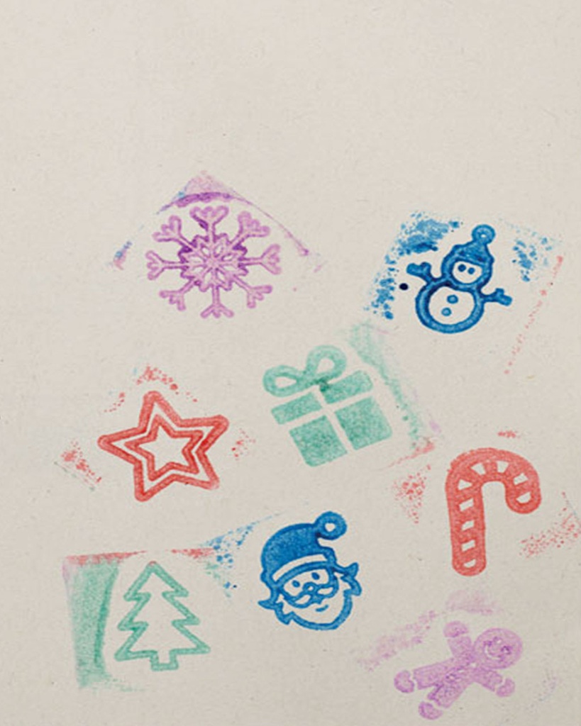 Wooden Christmas Stamps