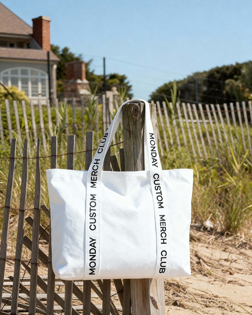 Custom Text Strap Tote