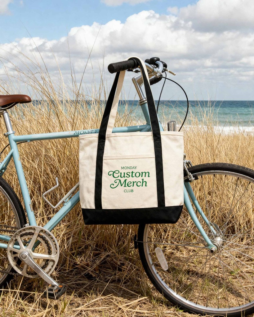 Contrast Handle Utility Tote