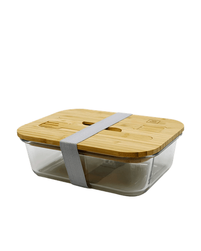 Glass Lunch Box with Cutlery