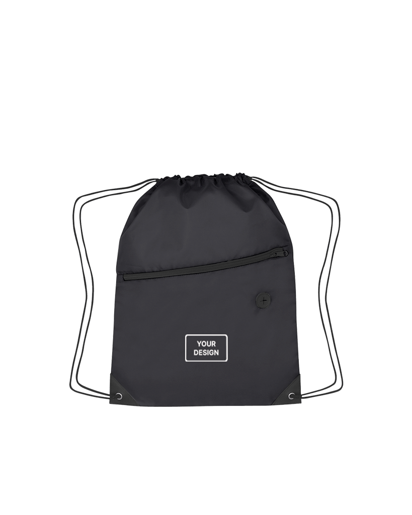 Zipper Drawstring Bag