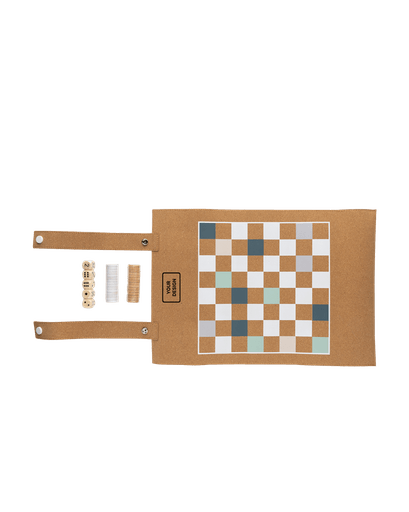 Juego plegable de backgammon y damas
