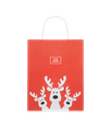 Borsa di carta grande con renna
