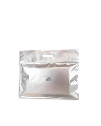 Metallic Zip Handle Bag