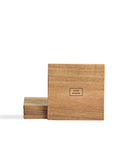 Acacia Wood Square Coasters