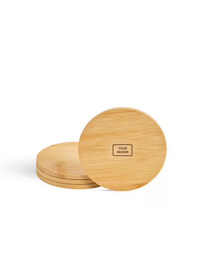 Acacia Wood Circular Coasters