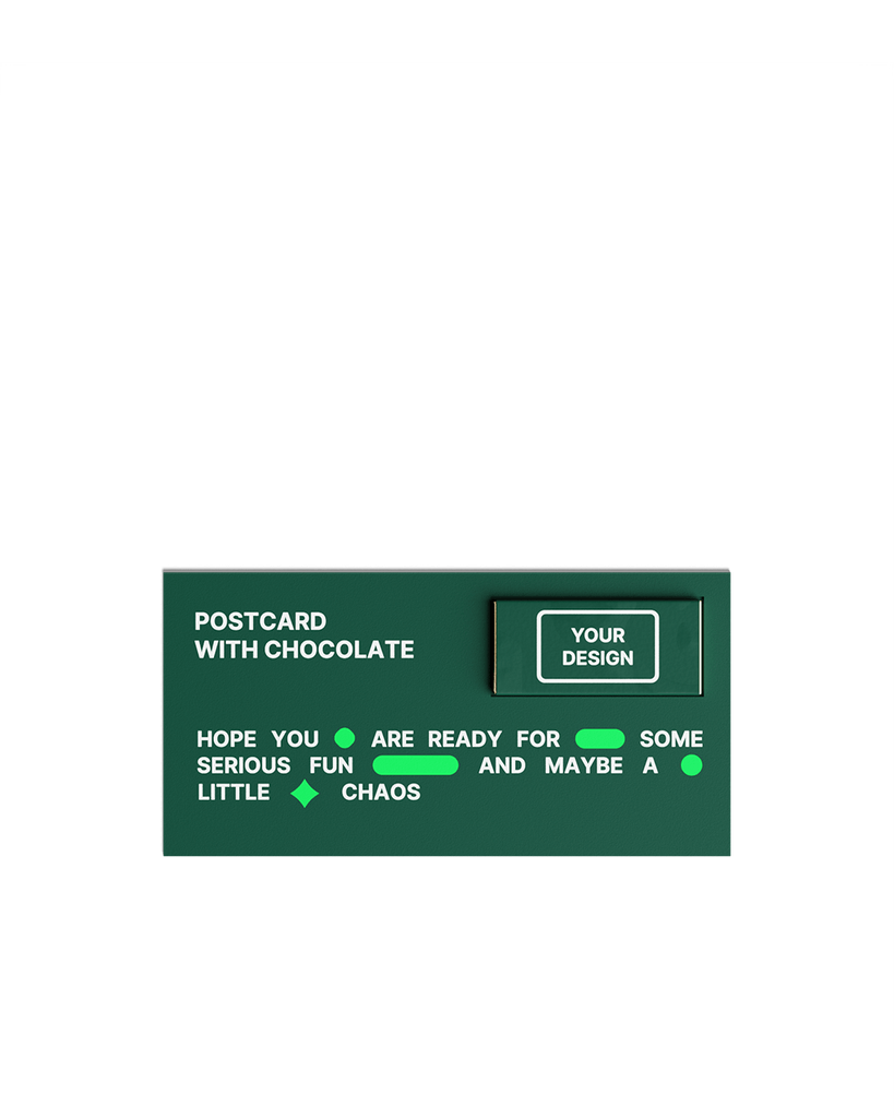 Postal con chocolate 