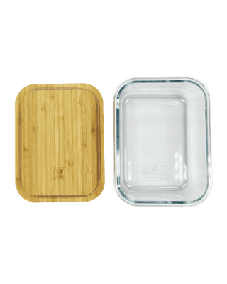 Glass Lunch Box with Cutlery
