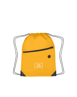 Zipper Drawstring Bag