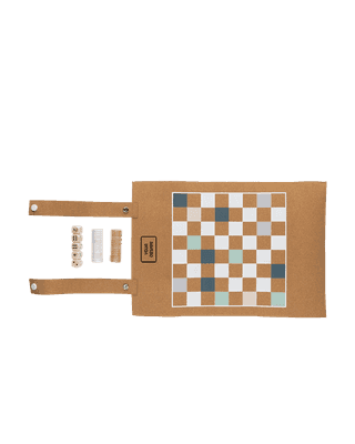 Juego plegable de backgammon y damas
