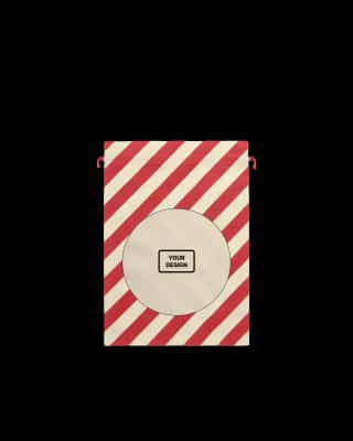 Weihnachtsmann-Kordeltasche