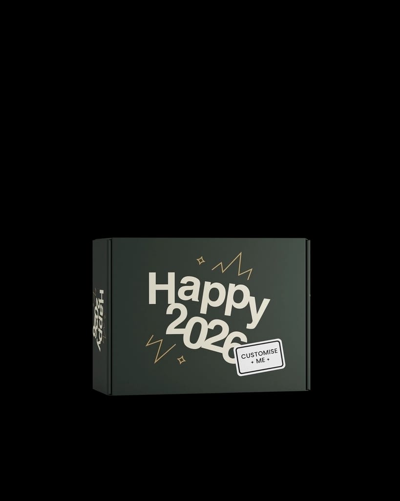 Caja impresa a doble cara - Año Nuevo