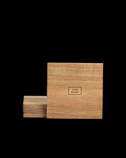 Acacia Wood Square Coasters