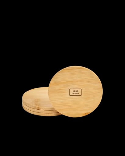 Acacia Wood Circular Coasters
